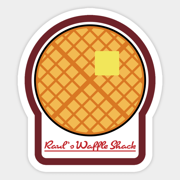 raul's waffle shack Sticker by brianhappel1